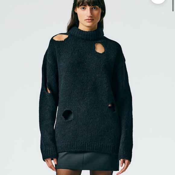 Tibi Sweaters - Tibi Trou Trou Alpaca Sweater